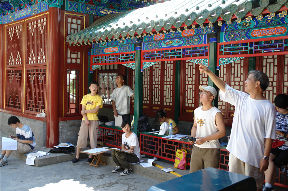 2006排云殿建筑群测绘现场授课 2006排云殿建筑群测绘现场授课